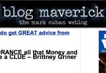 Blog Maverick website header and text snippet.