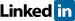 LinkedIn logo with blue and white colors.