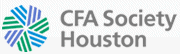 Logo of CFA Society Houston with a modern design.