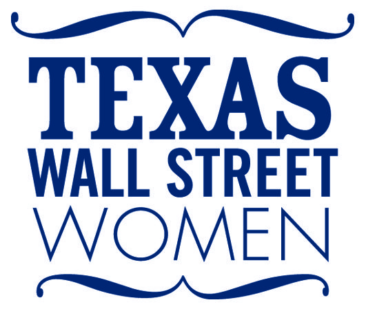 Logo for Texas Wall Street Women organization with stylized text.