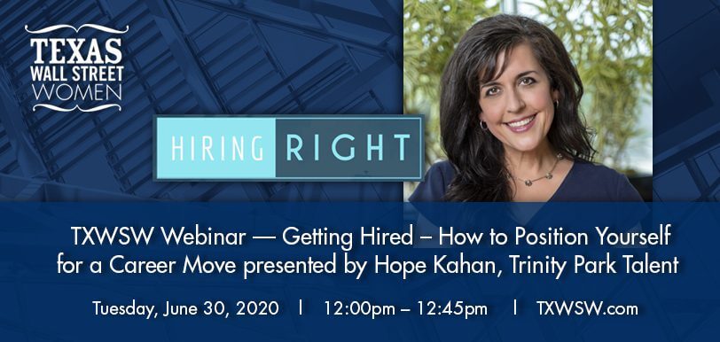 Webinar announcement on hiring the right way for job seekers.