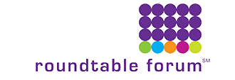 Logo with purple circles and colorful dots forming a pattern.