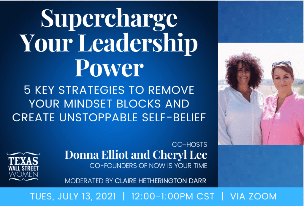 Webinar promoting leadership strategies with Donna Elliott and Cheryl Lee.