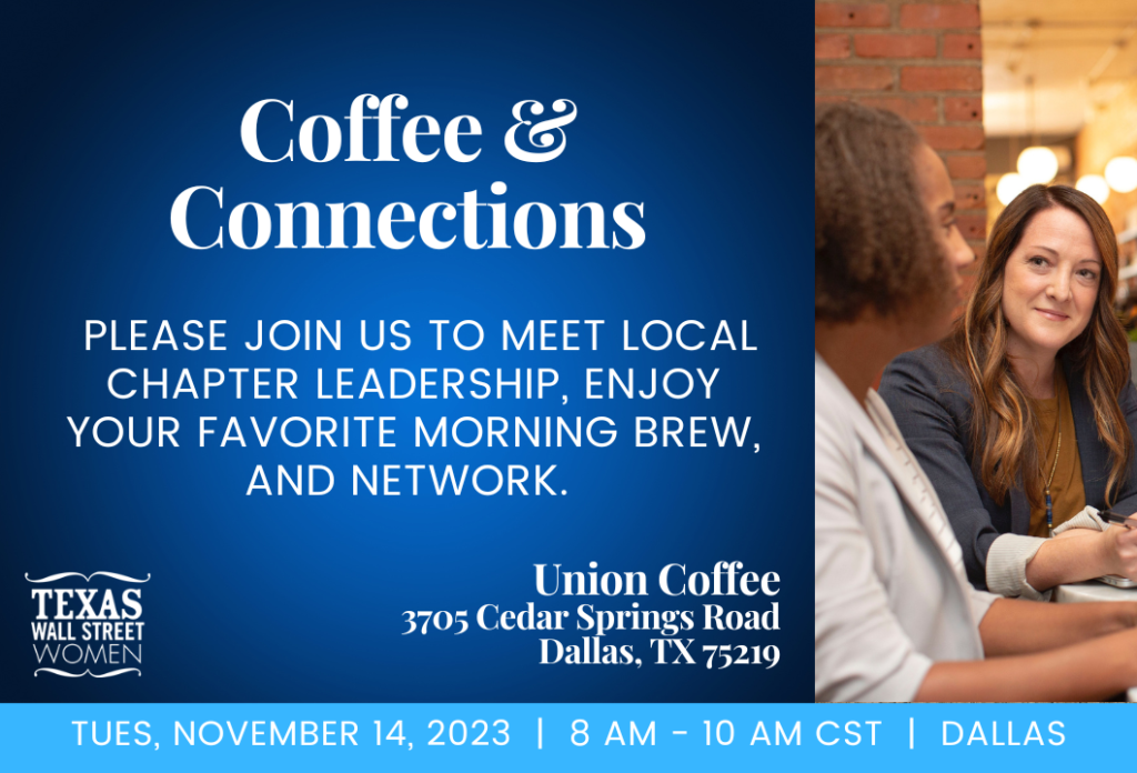 TXWSW Coffee & Connections Dallas November 14 invitation