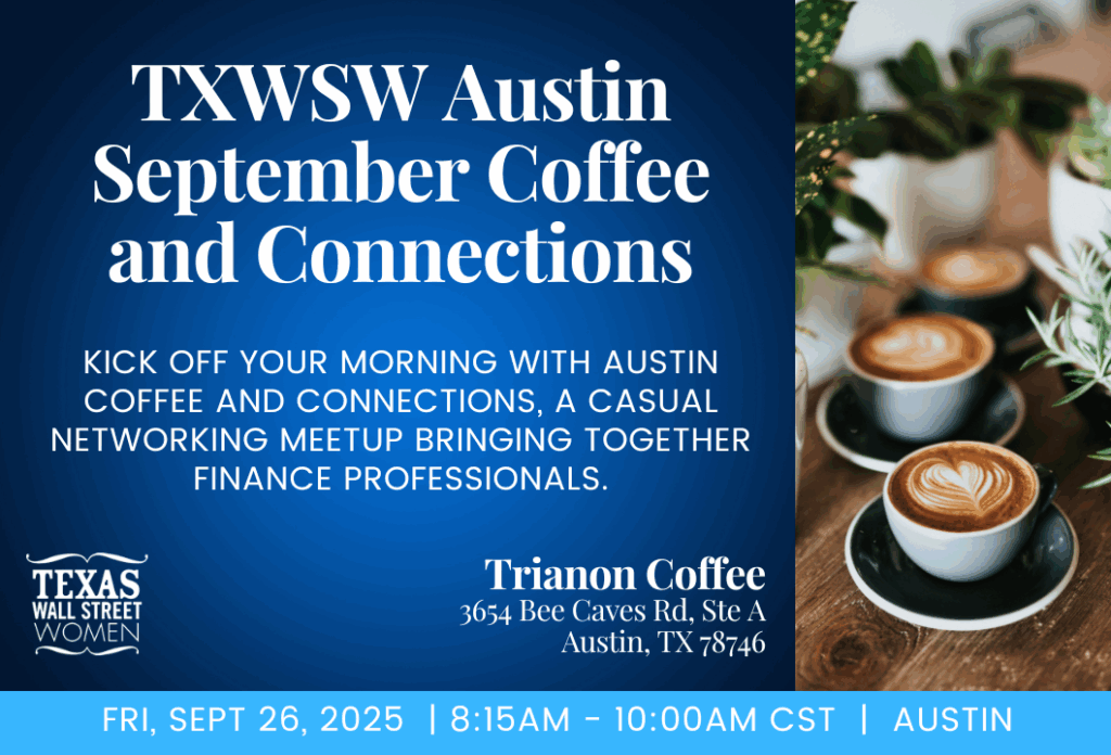 Coffee networking event in Austin, Texas.