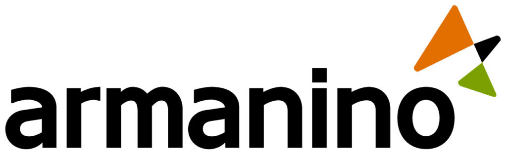 Armanino logo with abstract triangular design.