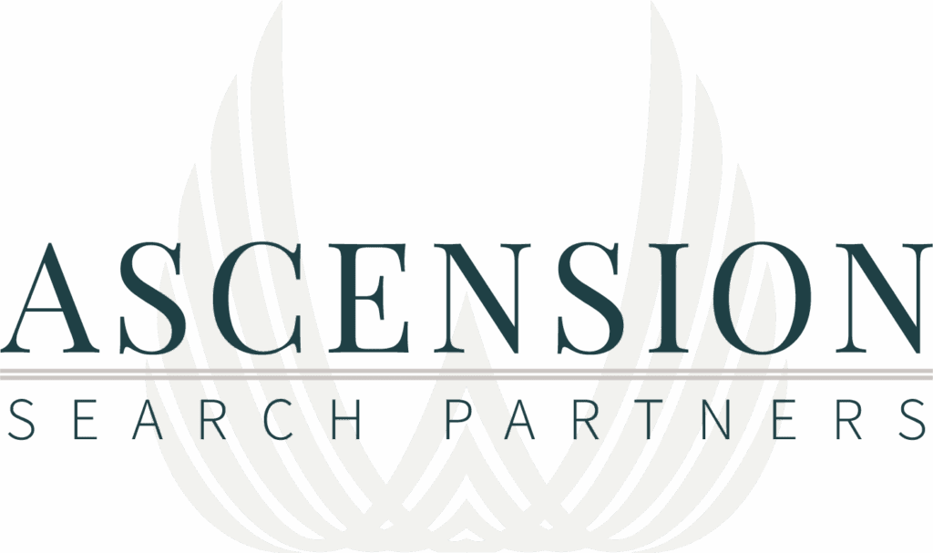 Ascension Search Partners logo with wings design.