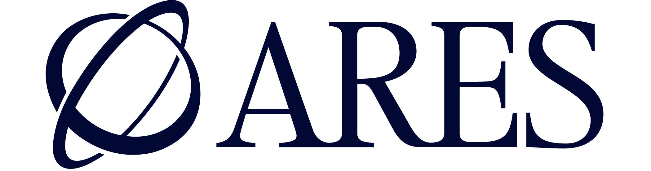 ARES logo with stylized planet design.