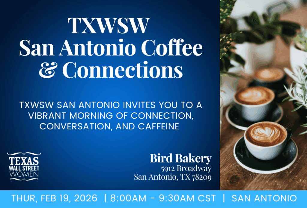 Coffee event invitation, San Antonio, February 2026.
