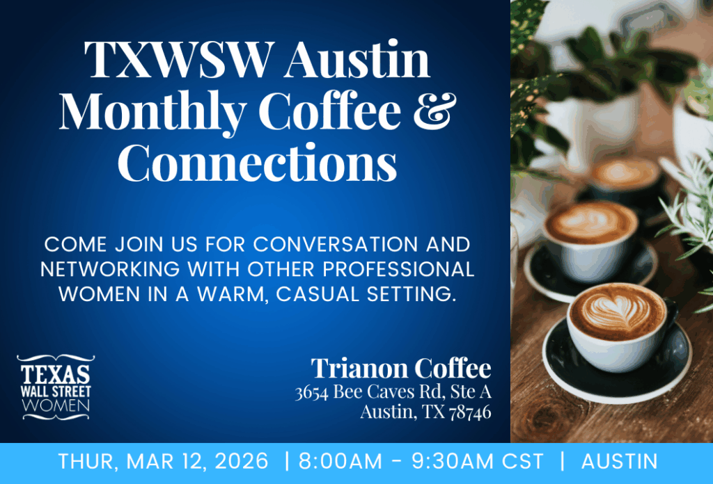TXWSW Austin coffee networking event flyer.