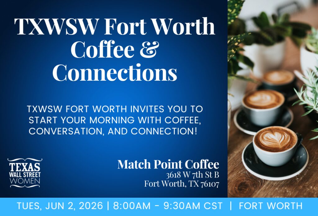 Coffee and networking event invitation flyer.