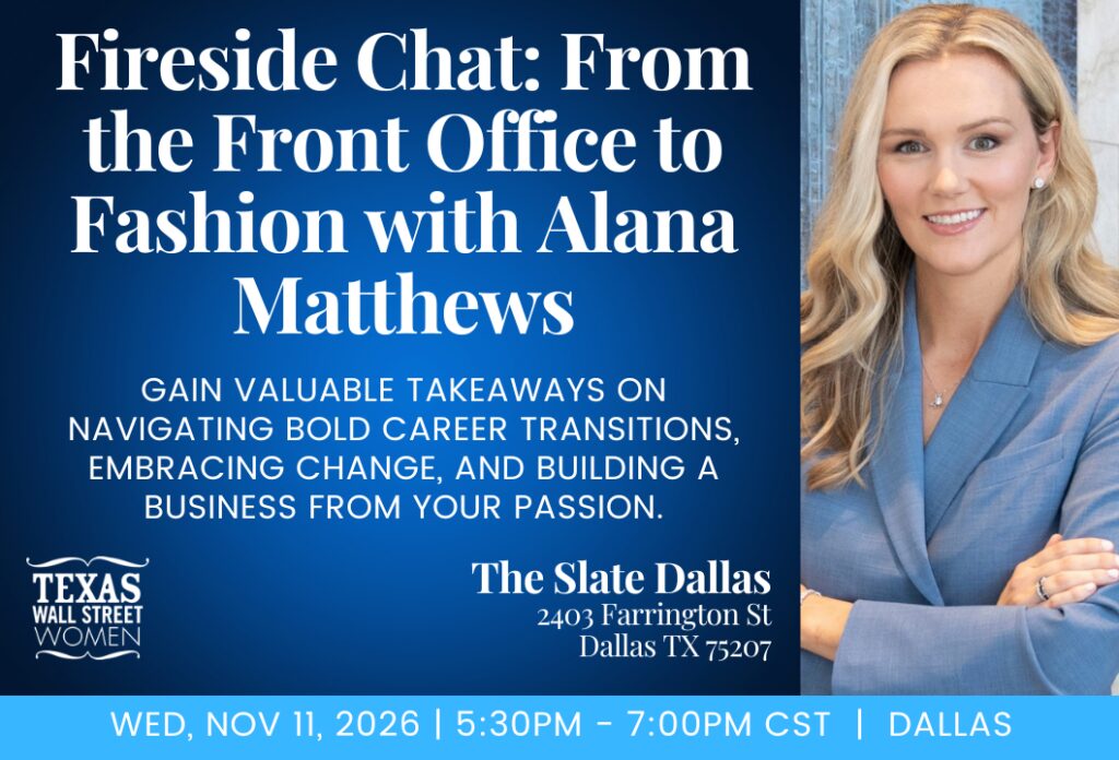 TXWSW Dallas: Fireside Chat: From the Front Office to Fashion with Alana Matthews, Wednesday, November 11, 2026, at The Slate Dallas